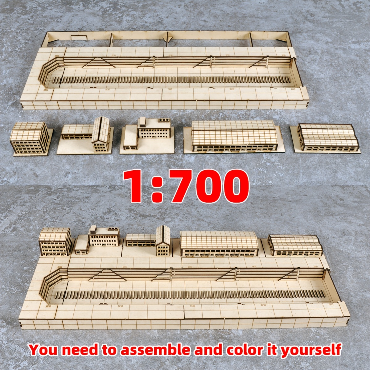 1/700 Scale Model Kit Navy Yard Naval Base Assembly